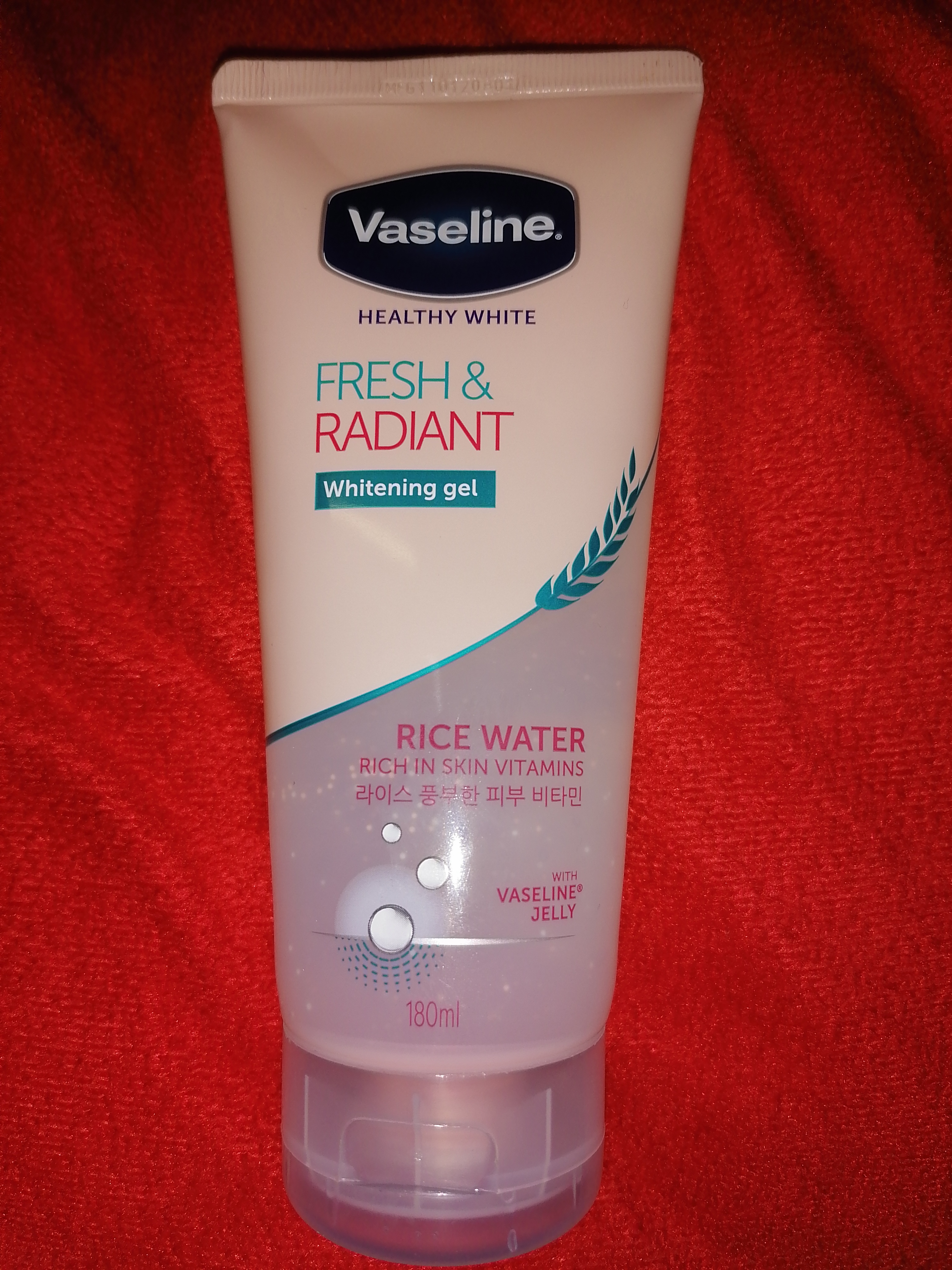 Healthy white fresh & radiant rice water whitening gel by Vaseline