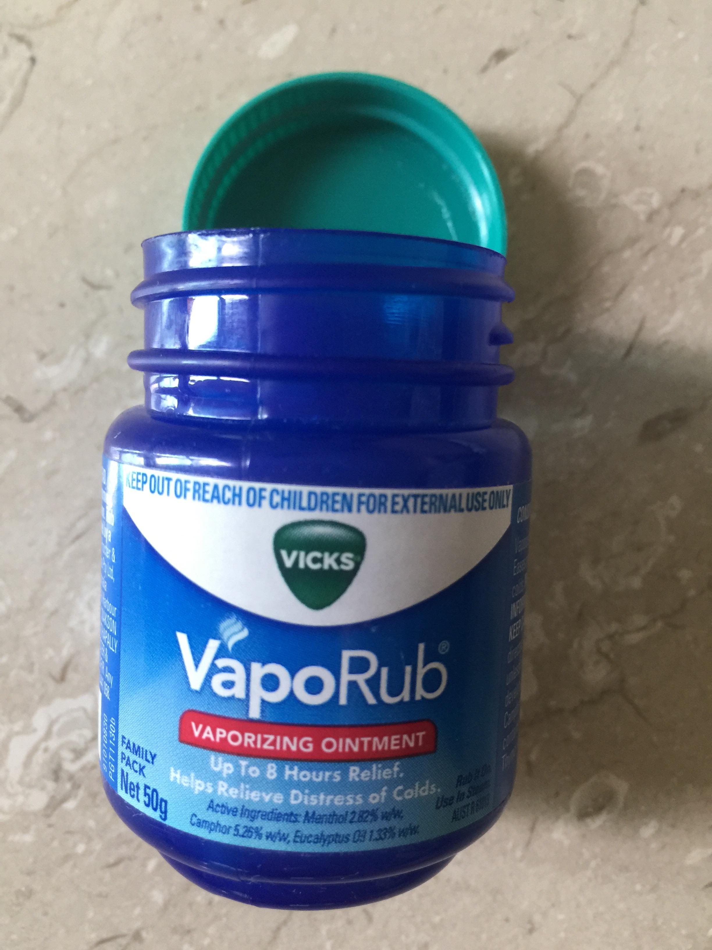 Vicks vaporub vaporizing cough and cold relief ointment by Vicks
